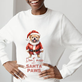 'Don't chess with Santa Paws' niedlicher Hundelieb T-Shirt