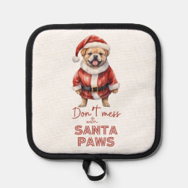 'Don't chess with Santa Paws' niedlicher Hundelieb Topflappen