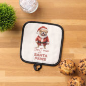'Don't chess with Santa Paws' niedlicher Hundelieb Topflappen (Oben Unten)