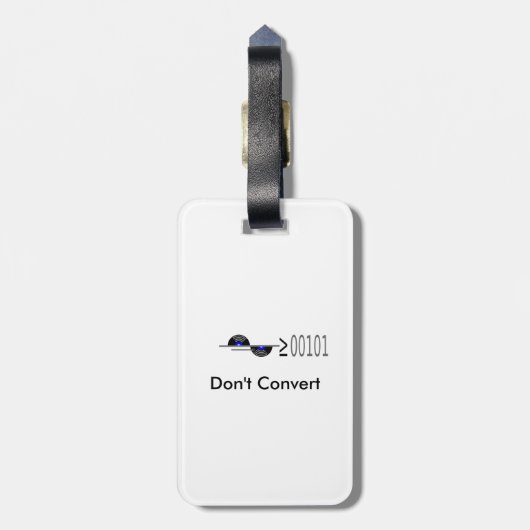 Dont Convert Gepäckanhänger (Rückseite vertikal)