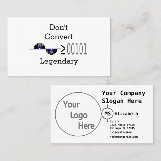 Dont Convert Visitenkarte (Vorne/Hinten)