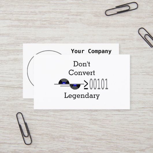 Dont Convert Visitenkarte (Vorderseite/Rückseite Beispiel)