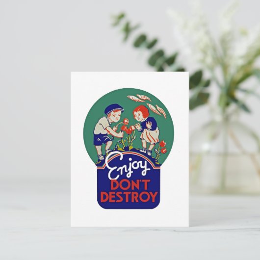 Don't Destroy Postkarte (Stehend Vorderseite)