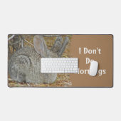 Don't Do Mornings Müred Wild Rabbit Sleeping Bunny Schreibtischunterlage (Tastatur & Maus)