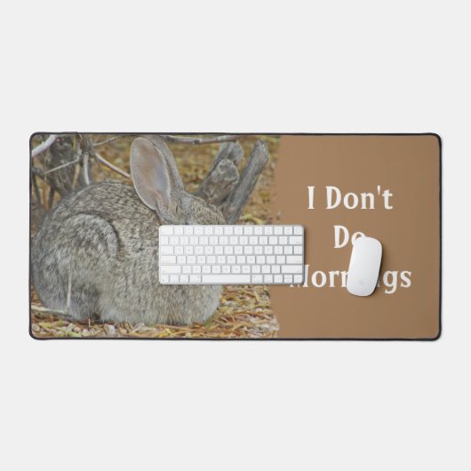 Don't Do Mornings Müred Wild Rabbit Sleeping Bunny Schreibtischunterlage (Tastatur & Maus)