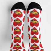 Don't Dodge Me, Be My Valentine! Retro Valentine Socken (Oben)
