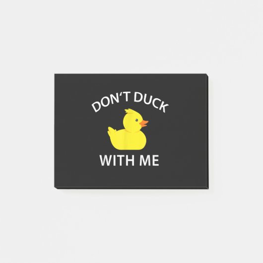 Dont Duck mit mir Funny Rubber Duck Post-it Klebezettel (Vorderseite)