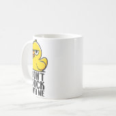 Don't Duck With Me, Rubber Ducky Funny Meme Cool D Kaffeetasse (Vorderseite Links)