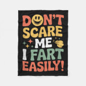 Don't E Me I Fart Easily Funny Cute Design Quote Fleecedecke (Vorderseite)