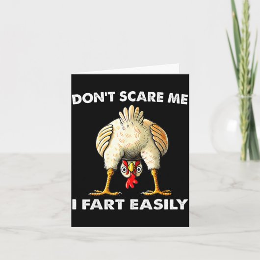 Don't E Me I Fart Easily Funny Sarcasm Humor Chick Karte (Vorderseite)