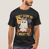 Don't E Me I Might Pee Funny Halloween Pregnant Gh T-Shirt (Vorderseite)