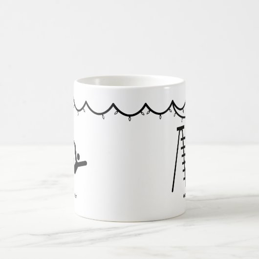 Don't Fa-la-Off der Ladder-Tasse Kaffeetasse (Mittel)