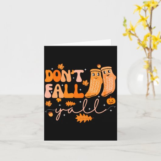 Dont Fall Yall Fall Prevention Fall Physical  Karte (Gelbe Blume)