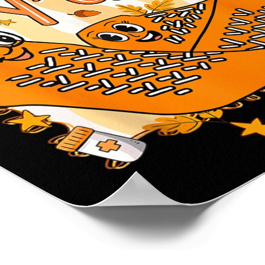 Dont Fall Yall Nurse Life Socks Erntedank Autum Poster (Ecke)