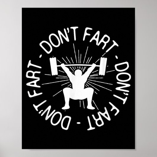 Dont Far Funny Fitness Gym Gift Poster (Vorne)