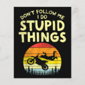 Dont Folge mir Stupid Things Funny Motocross Dirt (Rückseite)
