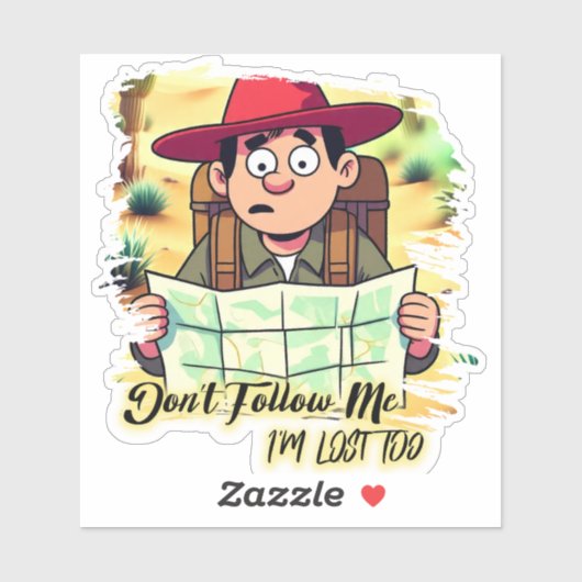 Don't follow me design aufkleber (Blatt)