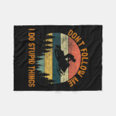 Don't Follow Me I Do Stud Things-snowmobile Motor Fleecedecke (Vorderseite (Horizontal))