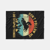 Don't Follow Me I Do Stud Things-snowmobile Motor Fleecedecke (Vorderseite (Horizontal))