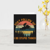 Don't Follow Me I Do Stud Things-snowmobile Motor  Karte (Gelbe Blume)