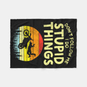 Dont Follow Me Stud Things Funny Motocross Dirt Bi Fleecedecke (Vorderseite (Horizontal))