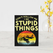 Dont Follow Me Stud Things Funny Motocross Dirt Bi Karte (Gelbe Blume)