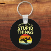 Dont Follow Me Stud Things Funny Motocross Dirt Bi Schlüsselanhänger (Vorderseite)