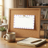 Don't Forget Darling | Cute Lavender Check Post-it Klebezettel