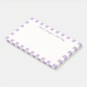 Don't Forget Darling | Cute Lavender Check Post-it Klebezettel (angewinkelt)