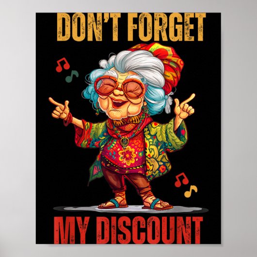 Don't Forget My Funny Old People Senior Poster (Vorne)