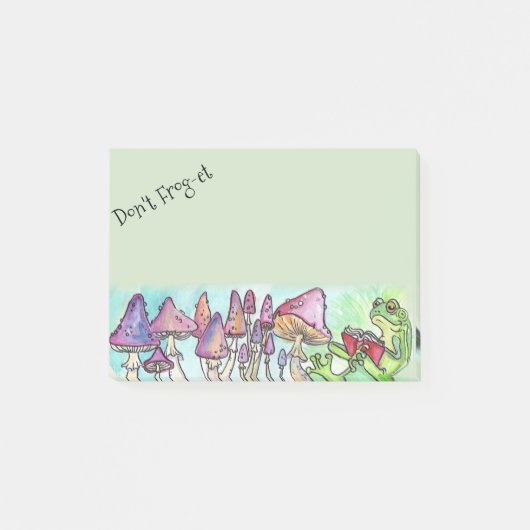 Don't Frog-et Storybook frog lesen Post-it Klebezettel (Vorderseite)