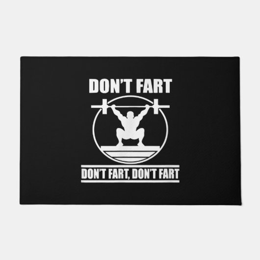 Dont Furz Funny Gym Workout Squat für Bodybuilder Fußmatte (Vorderseite)