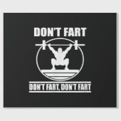 Dont Furz Funny Gym Workout Squat für Bodybuilder Geschenkpapier (Flach)