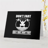 Dont Furz Funny Gym Workout Squat für Bodybuilder Karte (Gelbe Blume)