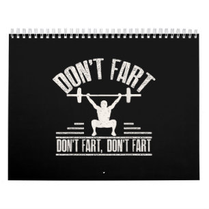 Dont Furz Funny Ness Gym Workout Weight Squash Kalender