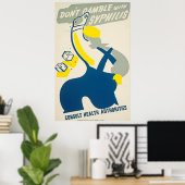 Dont Gamble mit Syphilis Vintages Health Poster (Heimbüro)