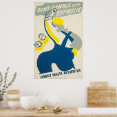 Dont Gamble mit Syphilis Vintages Health Poster (Küche)