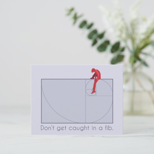 Don't get caught in a fib postkarte (Stehend Vorderseite)