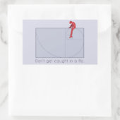 Don't get caught in a fib rechteckiger aufkleber (Tasche)
