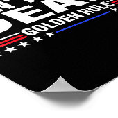 Don't Get Dead Golden Rule Funny Apparel Poster (Ecke)