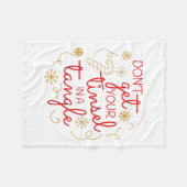 Don't Get Your Tinsel In A Tangle Christmas Raglan Fleecedecke (Vorderseite (Horizontal))