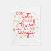Don't Get Your Tinsel In A Tangle Christmas Raglan Fleecedecke (Vorderseite)