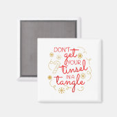 Don't Get Your Tinsel In A Tangle Christmas Raglan Magnet (Vorderseite/Rückseite)
