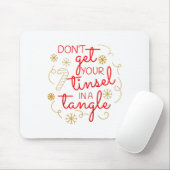 Don't Get Your Tinsel In A Tangle Christmas Raglan Mousepad (Mit Mouse)