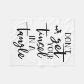 Dont Get Your Tinsel In A Tangle - Funny Slogan Fleecedecke (Vorderseite (Horizontal))