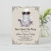 Dont Ghost Dieses Party Erwachsene Halloween-Party Einladung (Stehend Vorderseite)