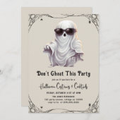 Dont Ghost Dieses Party Erwachsene Halloween-Party Einladung (Vorne/Hinten)