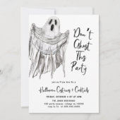 Dont Ghost Dieses Party Erwachsene Halloween-Party Einladung (Vorderseite)