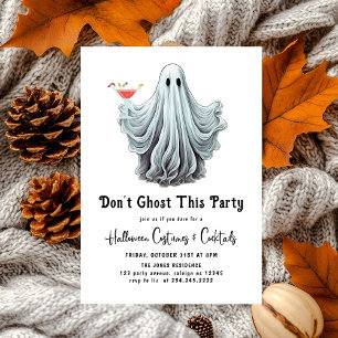 Dont Ghost Dieses Party Erwachsene Halloween-Party Einladung