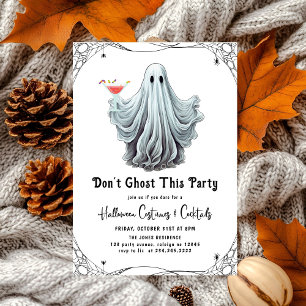 Dont Ghost Dieses Party Erwachsene Halloween-Party Einladung